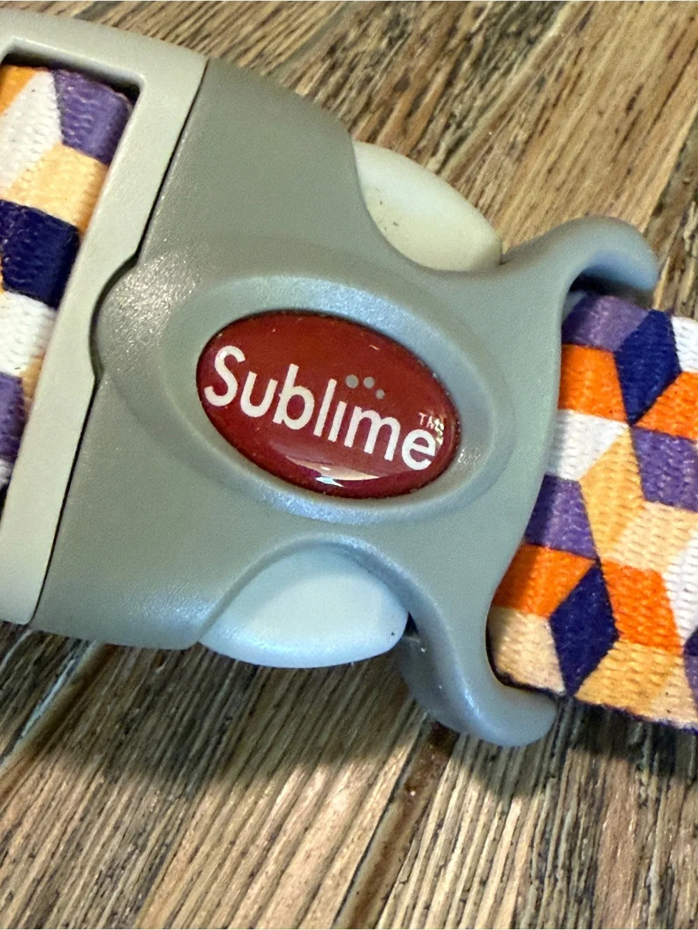 Sublime Dog Collar XL Geometric Adjustable Halloween Fall colors purple orange